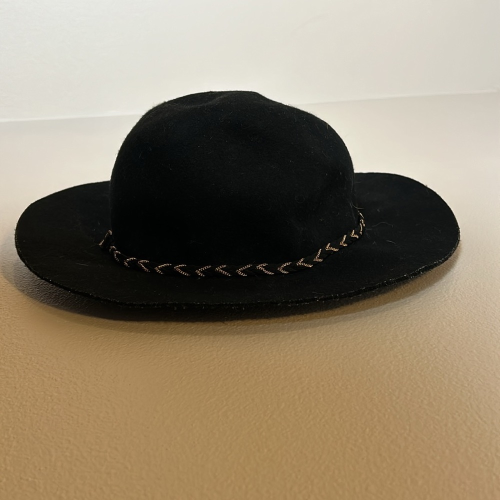 A New Day Black Wool Wide‎ Brim Hat